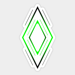 Diamond solo green black gradient Sticker